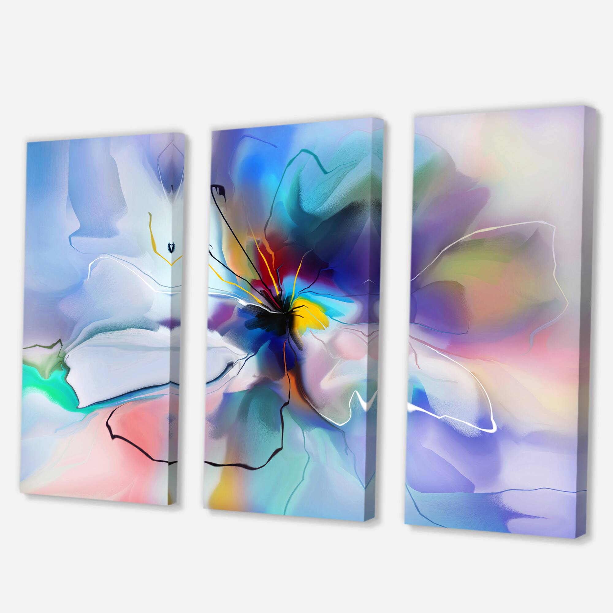 Designart - Abstract Creative Blue Flower